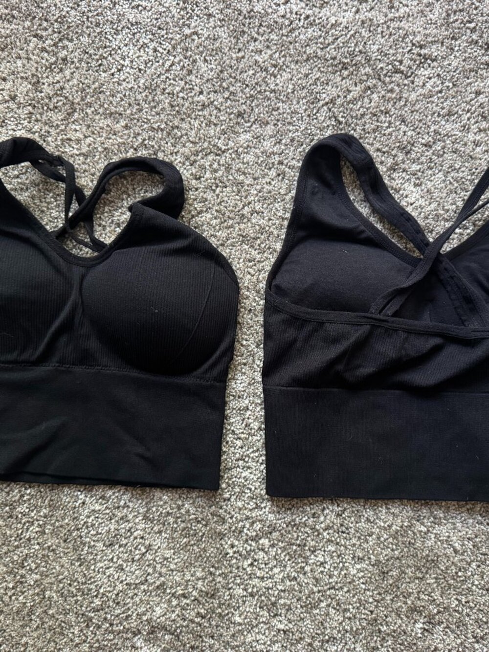 Shein Sports Bras (2)  Size Small Black